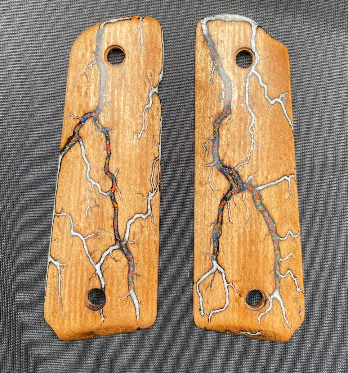 1911 Electrocuted Pistol Grips with Opal Inlay Andalog