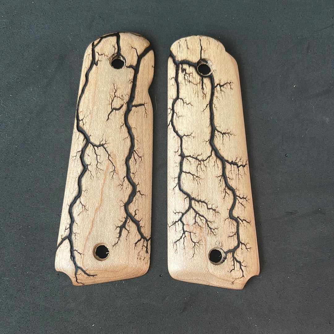 1911 Full Size Electrocuted Maple Grips - 001 – Andalog