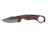 2 - Electrocuted 2-sided knife African Blackwood/Padauk w/ Turquoise Inlay