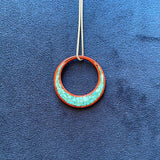 Padauk Pendant with Turquoise J010-2024
