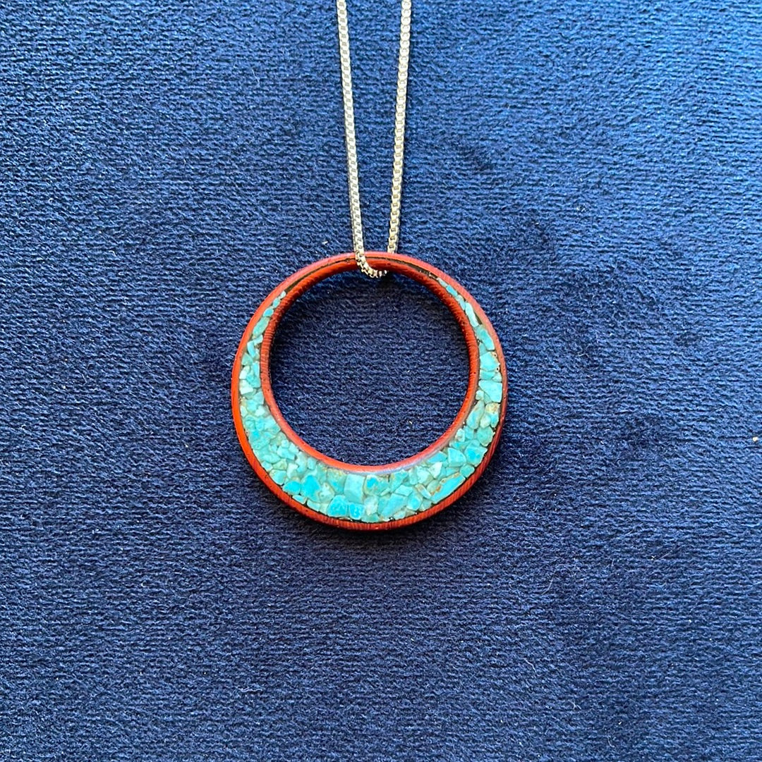 Padauk Pendant with Turquoise J010-2024 – Andalog