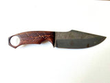 Electrocuted Maduro Hammered Spring Steel Knife w/ Copper Inlay