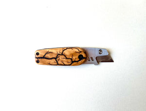 Electrocuted Olivewood Utility Knife