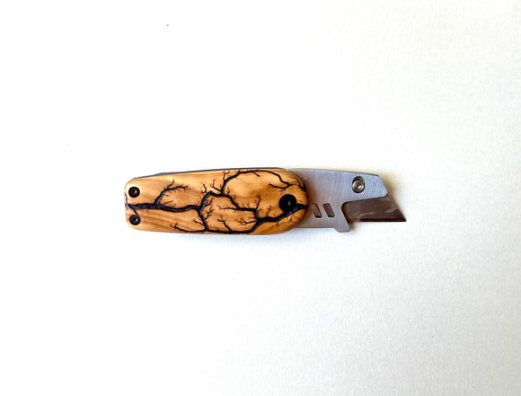Electrocuted Olivewood Utility Knife