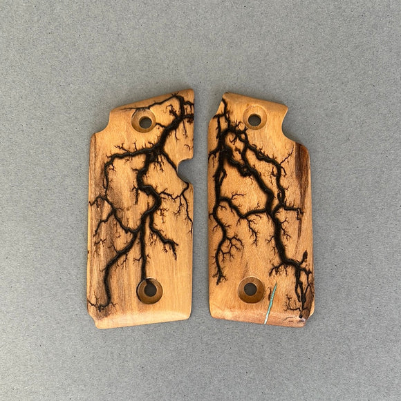 Sig P 238 Electrocuted Olivewood Grips - 021