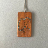 Electrocuted Cherry Pendant with Turquoise Inlay J027-2024