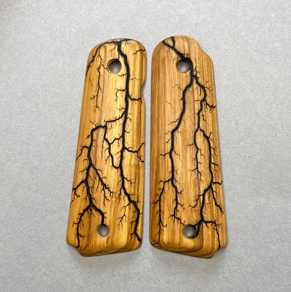 1911 Full Size Electrocuted Olivewood Grips - 024