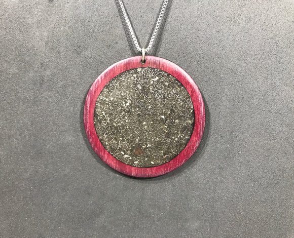 Purpleheart Pendant with Meteorite Inlay - Andalog