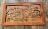 A12 - Electrocuted Cherry Wood Art with Mirror