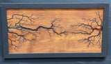 A04 - Electrocuted Cherry Wood Art with Mirror