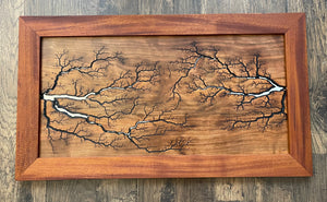 A12 - Electrocuted Cherry Wood Art with Mirror